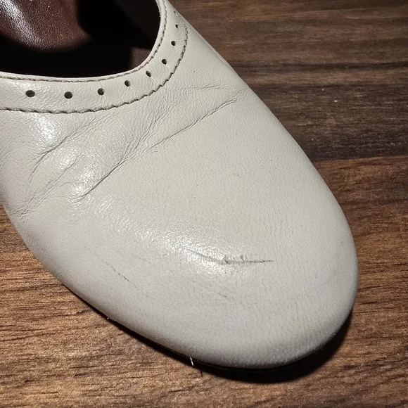 Re-mix Deluxe Vintage Classics Shoes, White And Brown Deco Heel Size 8 - Picture 4 of 6